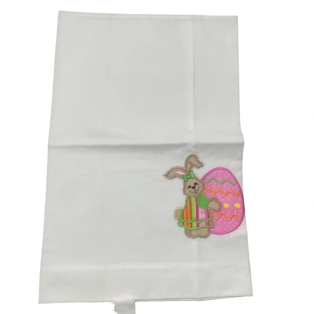 Lot of Three Fun Themed Pillow Cases‎ Appliqué Vintage Not Used 18 1/2 x 12 1/4